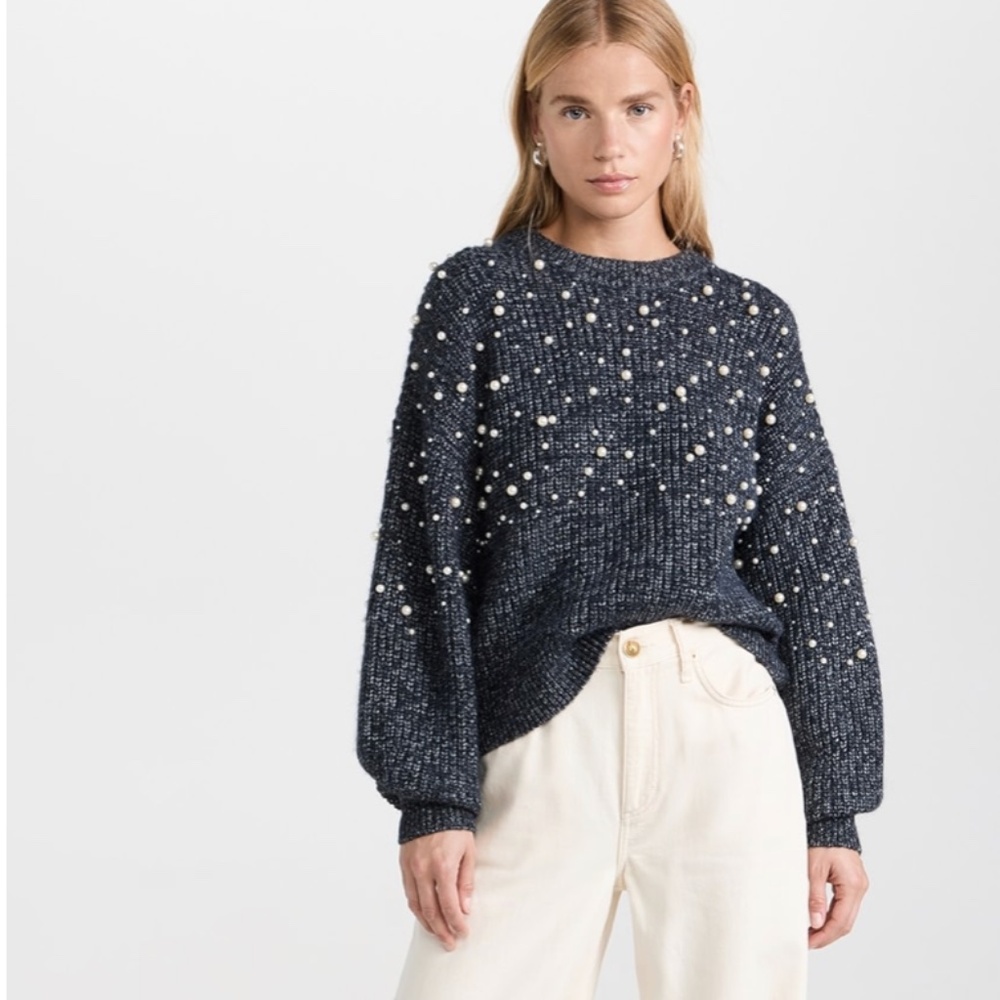 Rag & Bone Frankie Merino Wool Blend Grey Crewneck Sweater Size S